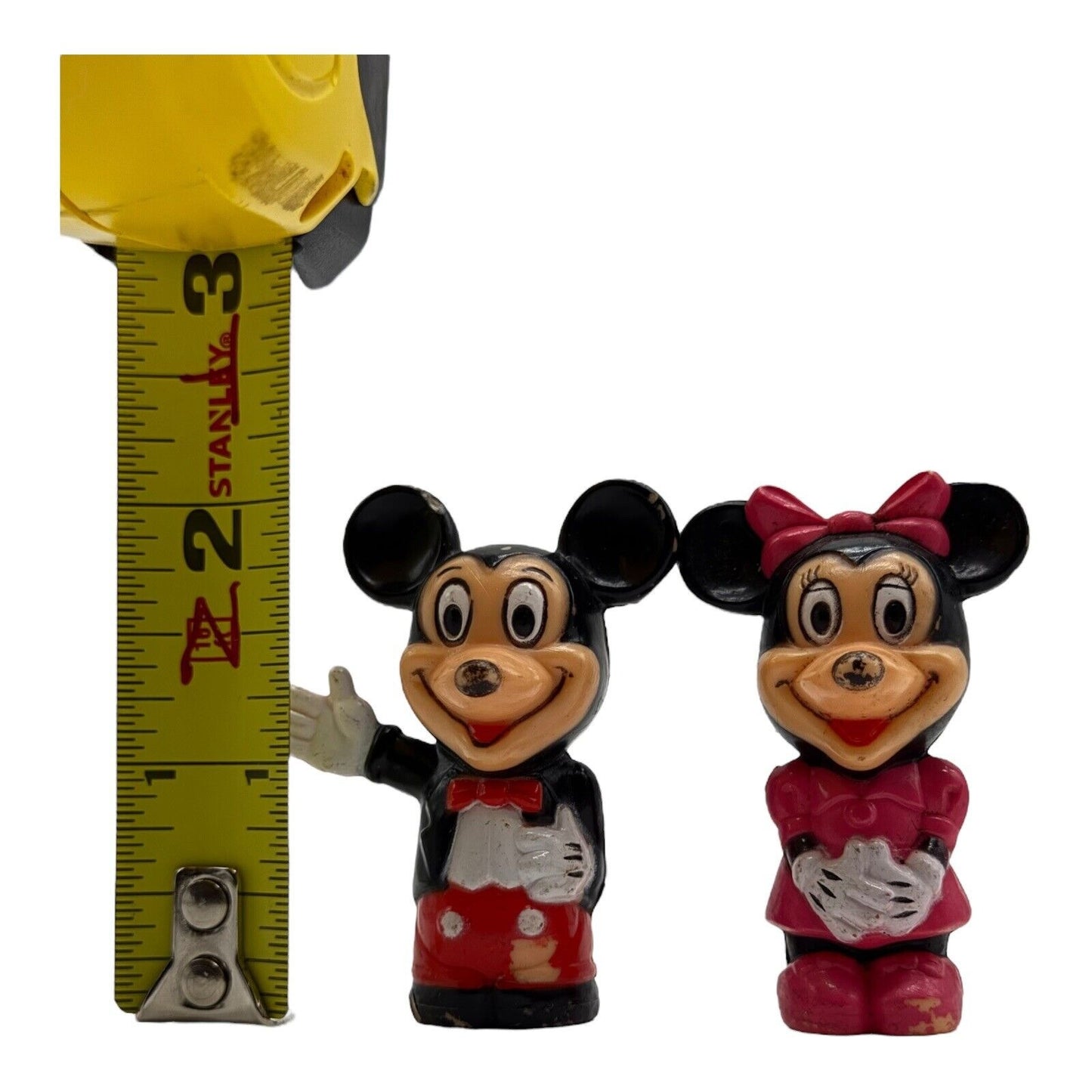 Minnie Mouse Mickey Mouse Peg Figure 2 Inch Vintage