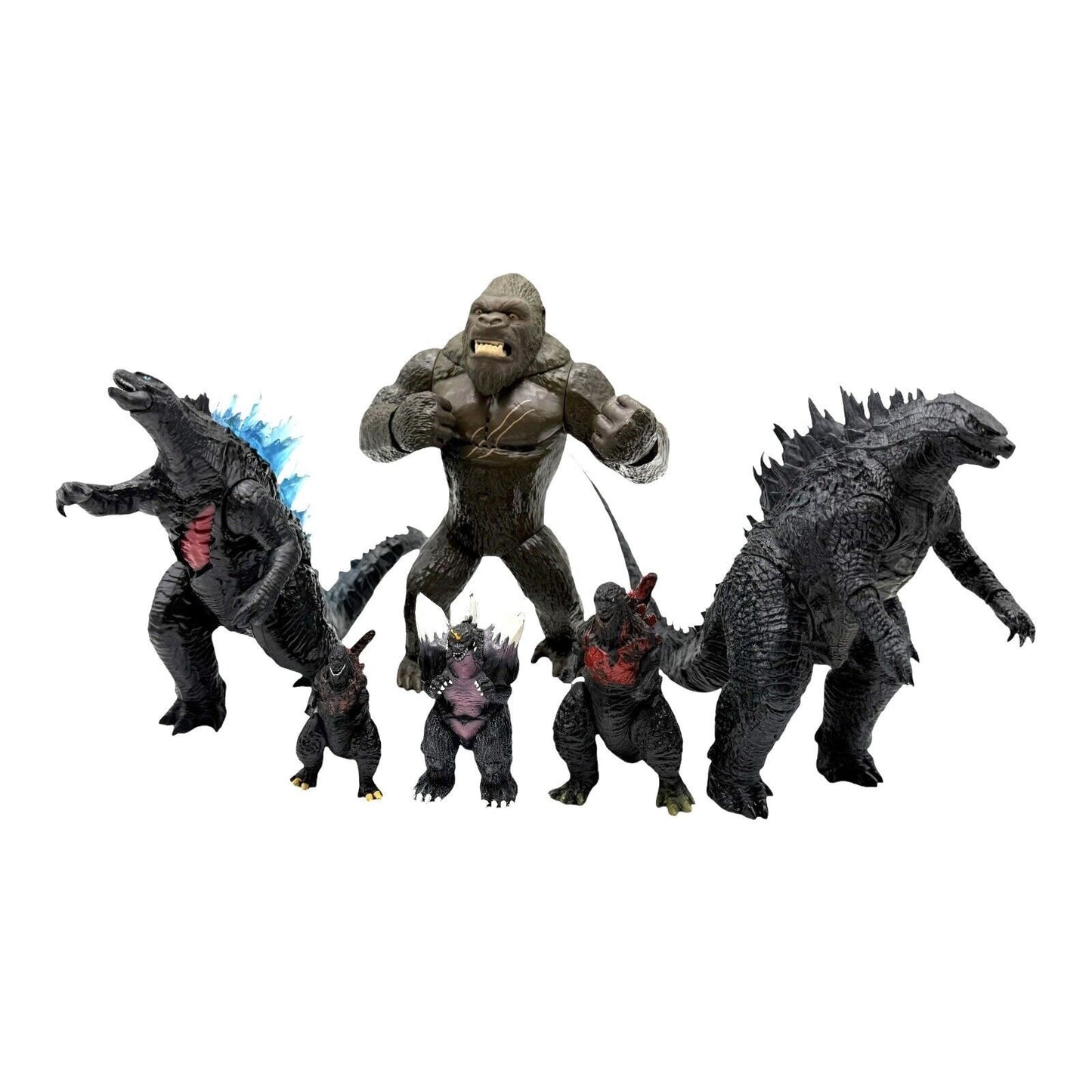 Lot of 6 Godzilla & King Kong Figures - Vintage & Modern Collection