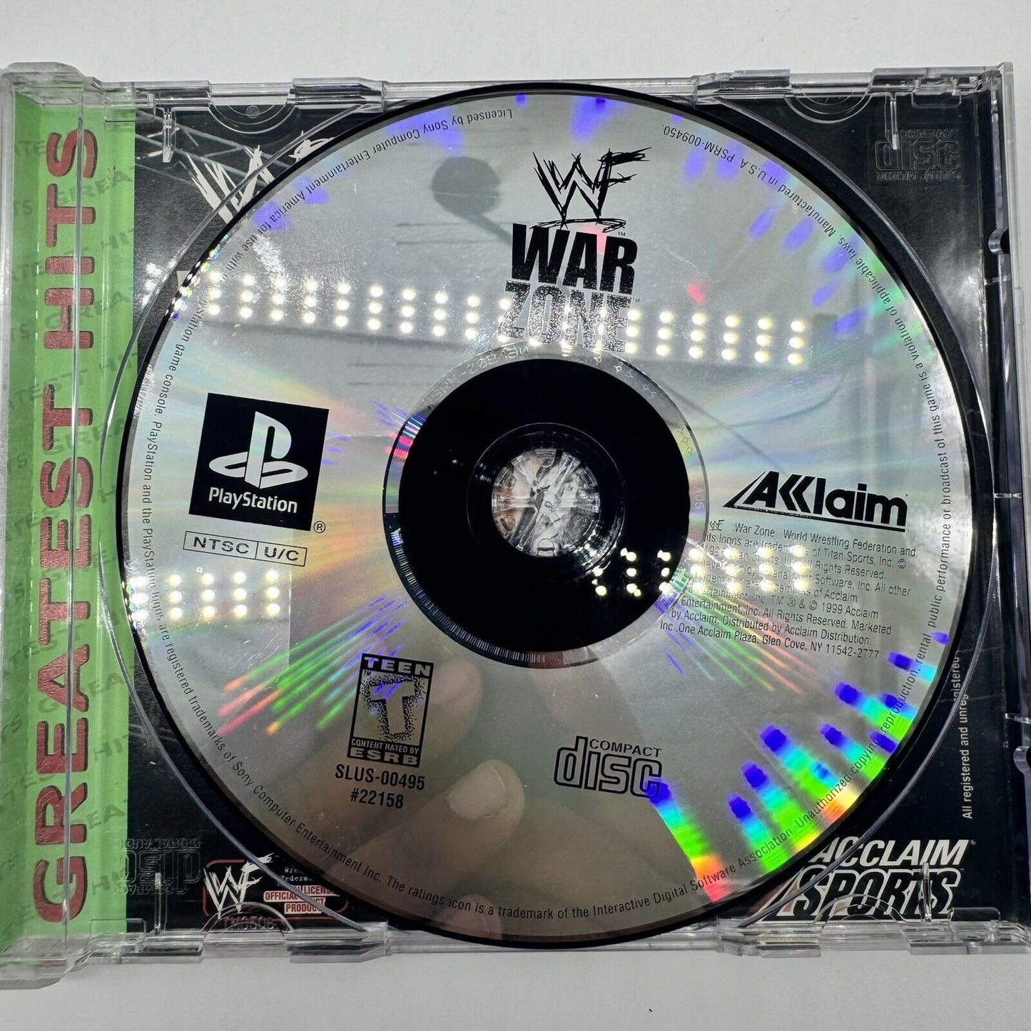 WWF War Zone (Sony PlayStation 1, 1998) COMPLETE WITH MANUAL