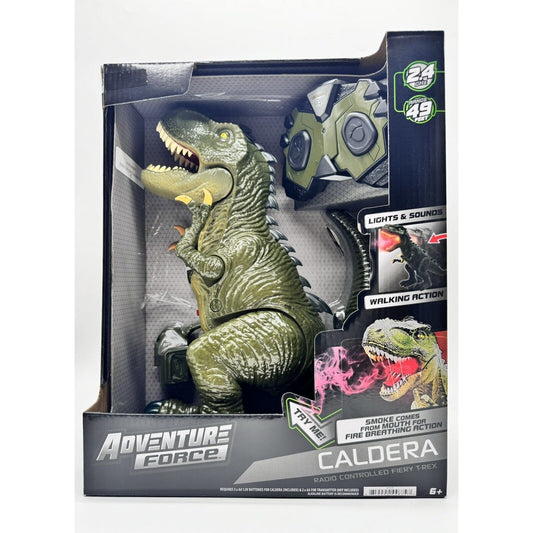 Adventure Force Caldera Radio Controlled Fiery T-Rex Dinosaur Toy Lights Sounds