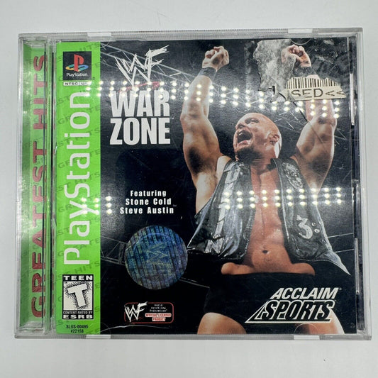 WWF War Zone (Sony PlayStation 1, 1998) COMPLETE WITH MANUAL