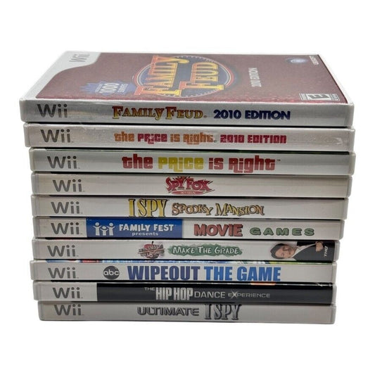 10 Wii Games Family Fun Bundle - Nintendo Wii Lot