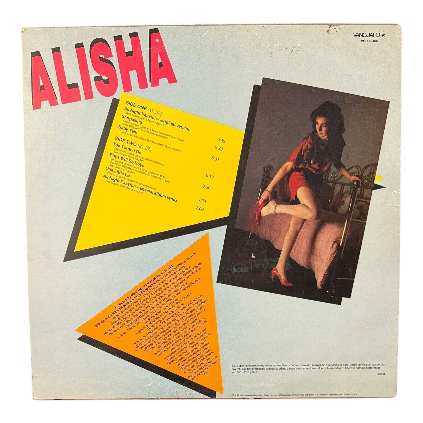 Alisha 1985 LP Vinyl Album