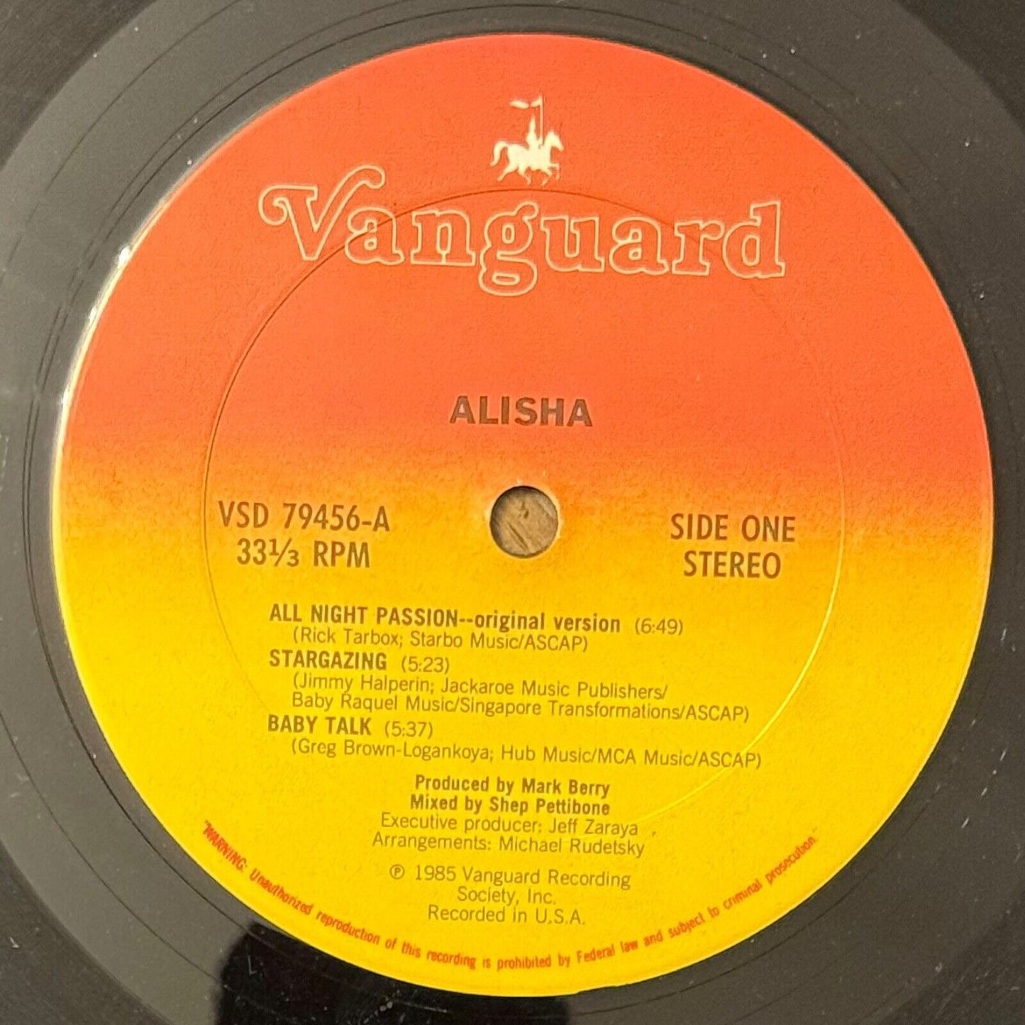 Alisha 1985 LP Vinyl Album