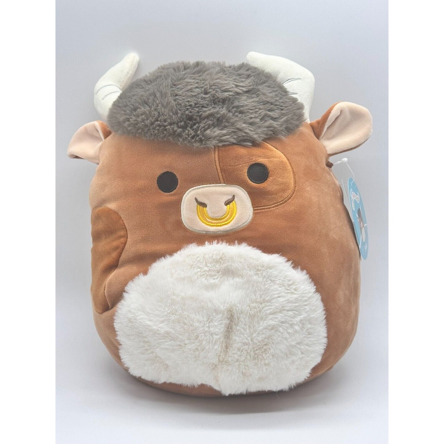 Squishmallows Shep the Highland Cow 11 Inches Brown Spotted Bull Plush 2023 NWT