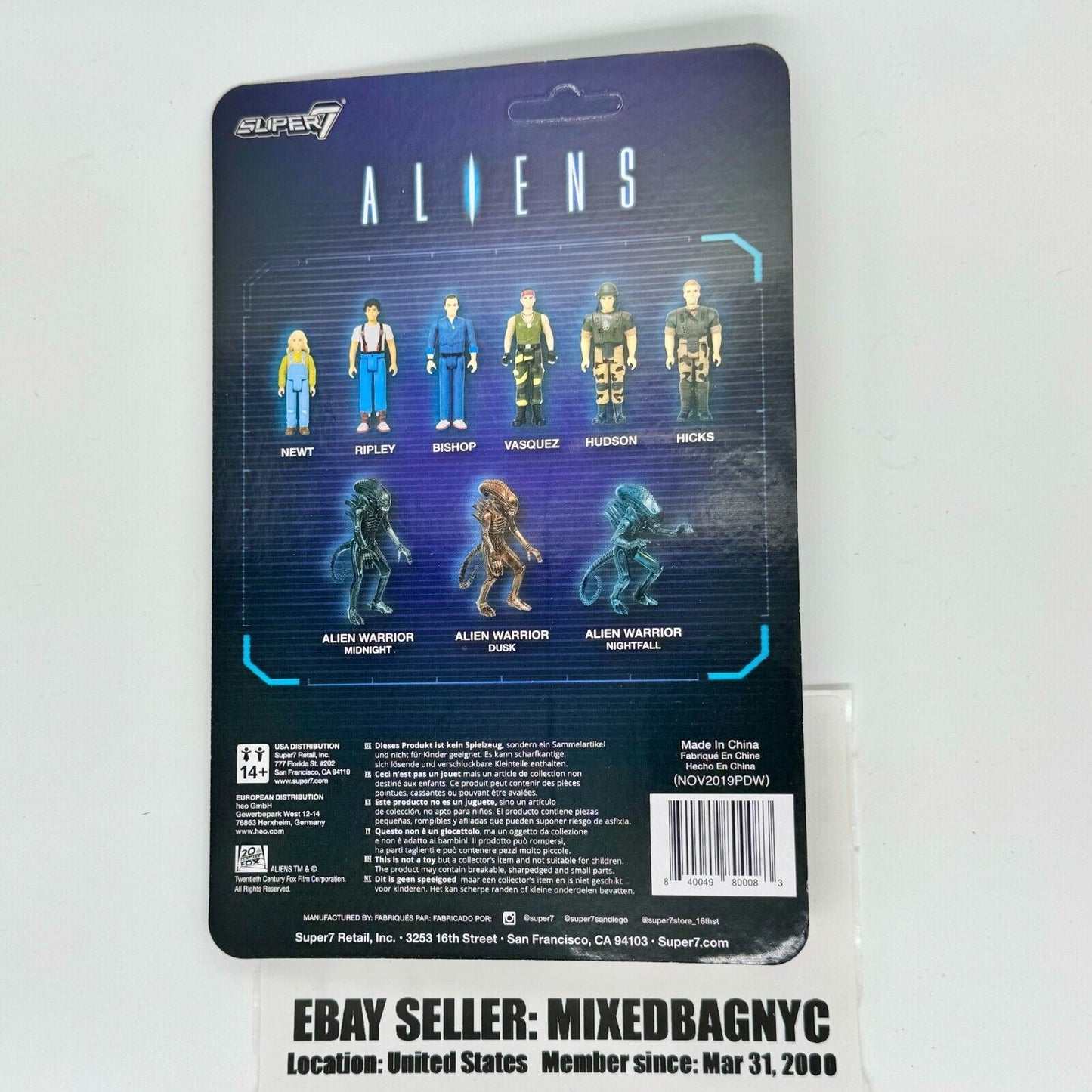 New Aliens Super7 ReAction Aliens Figure 3pcs Lot Action Figure Horror Movie