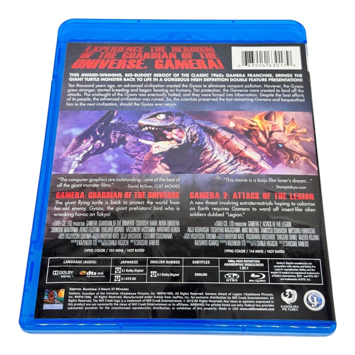 Double Feature GAMERA : Guardian of Universe / Attack of the Legion (Blu-ray)