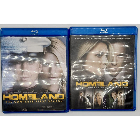 Homeland Season 1 And 2 Blu Ray Complete 4-Disc Set Each Season