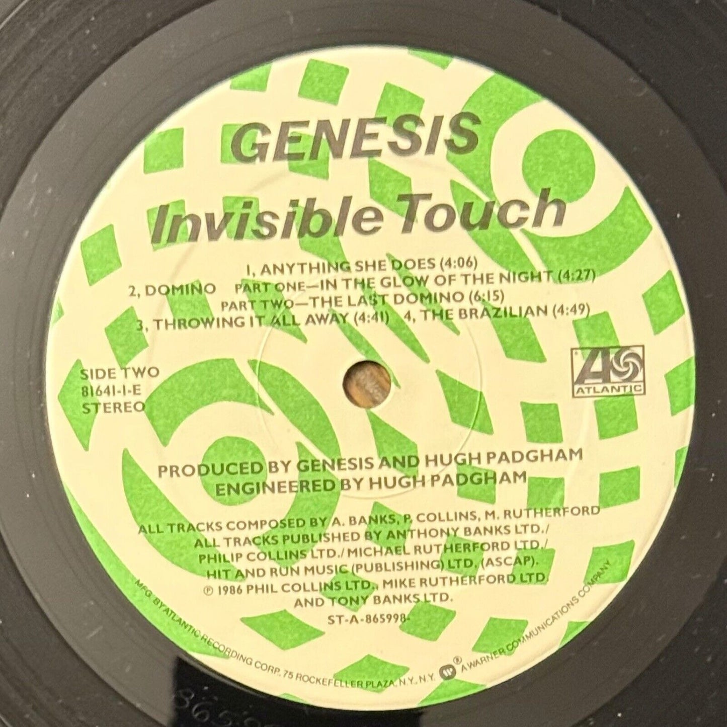 Genesis Invisible Touch LP US 1986 Atlantic 81641-1-E Rock Vinyl Album