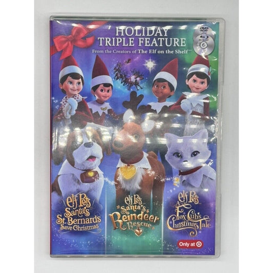 Elf on the Shelf Elf Pets: Holiday Triple Feature Blu Ray DVD Combo