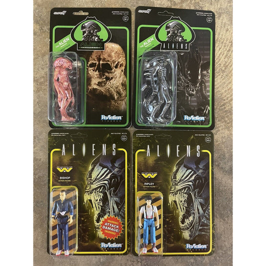 Super 7 Reaction Alien 4pc Bundle