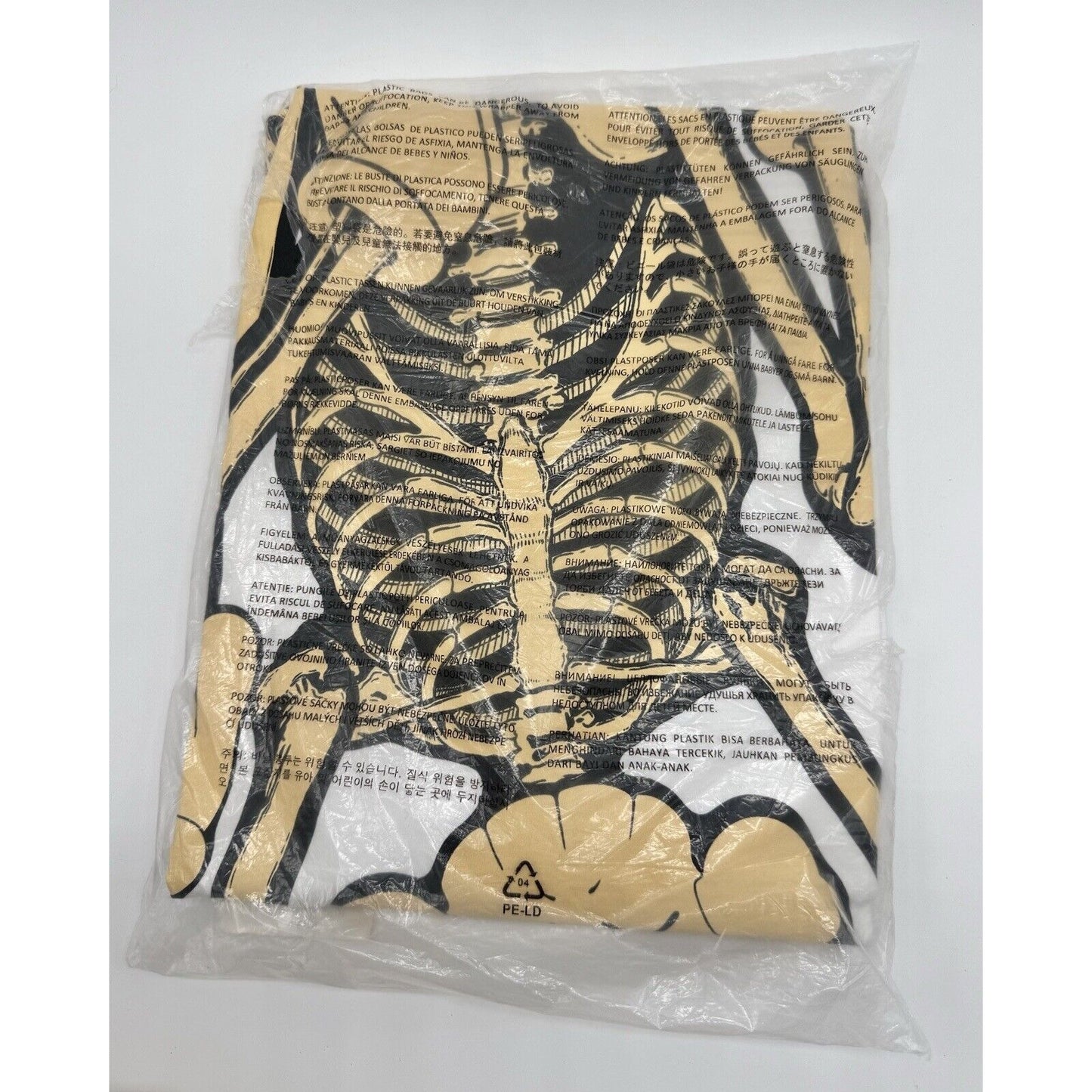 KAWS SKELETON NEW FICTION BONE T SHIRT LRG NEW WHITE SOLD OUT COMPANION