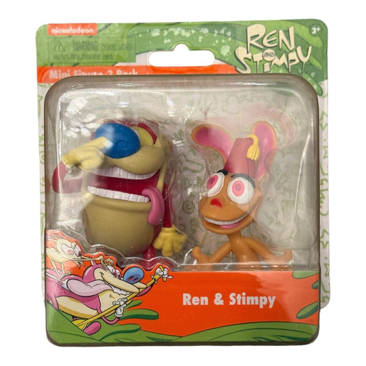 Ren And Stimpy 2 Pack Retro Nickelodeon 3" Figures Just Play Mini Figures NEW