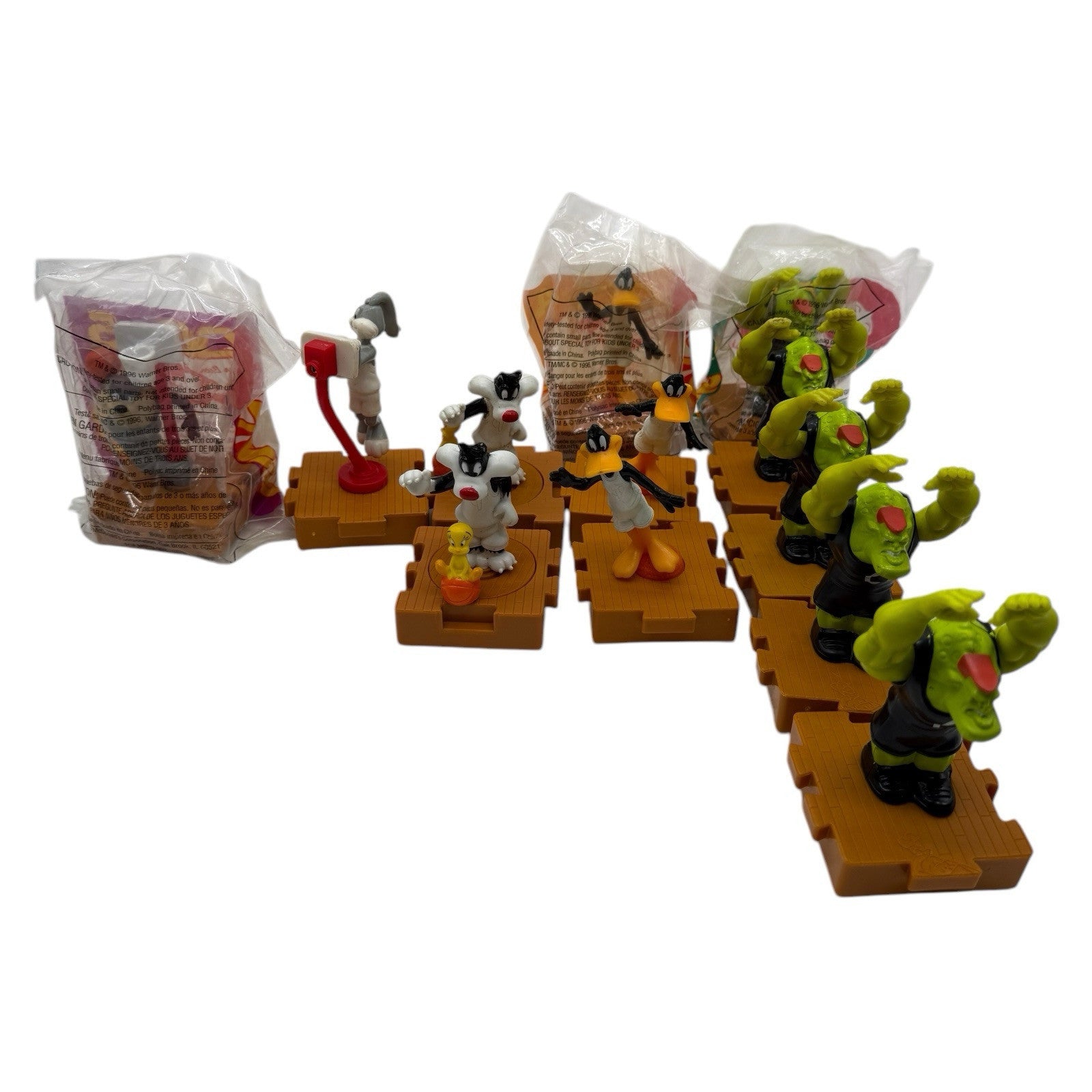 1996 McDonalds Space Jam Happy Meal Toys Looney Tunes Lot of 12 Some in Package