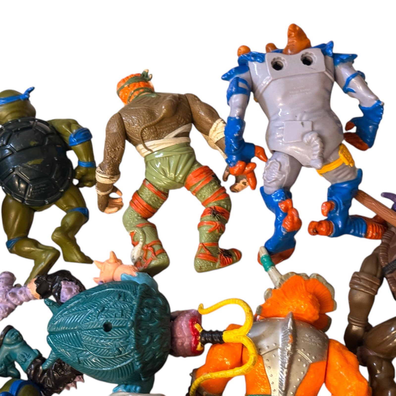 TMNT Ninja Turtles Action Figures Lot – Vintage 1980s Playmates Mirage Toys