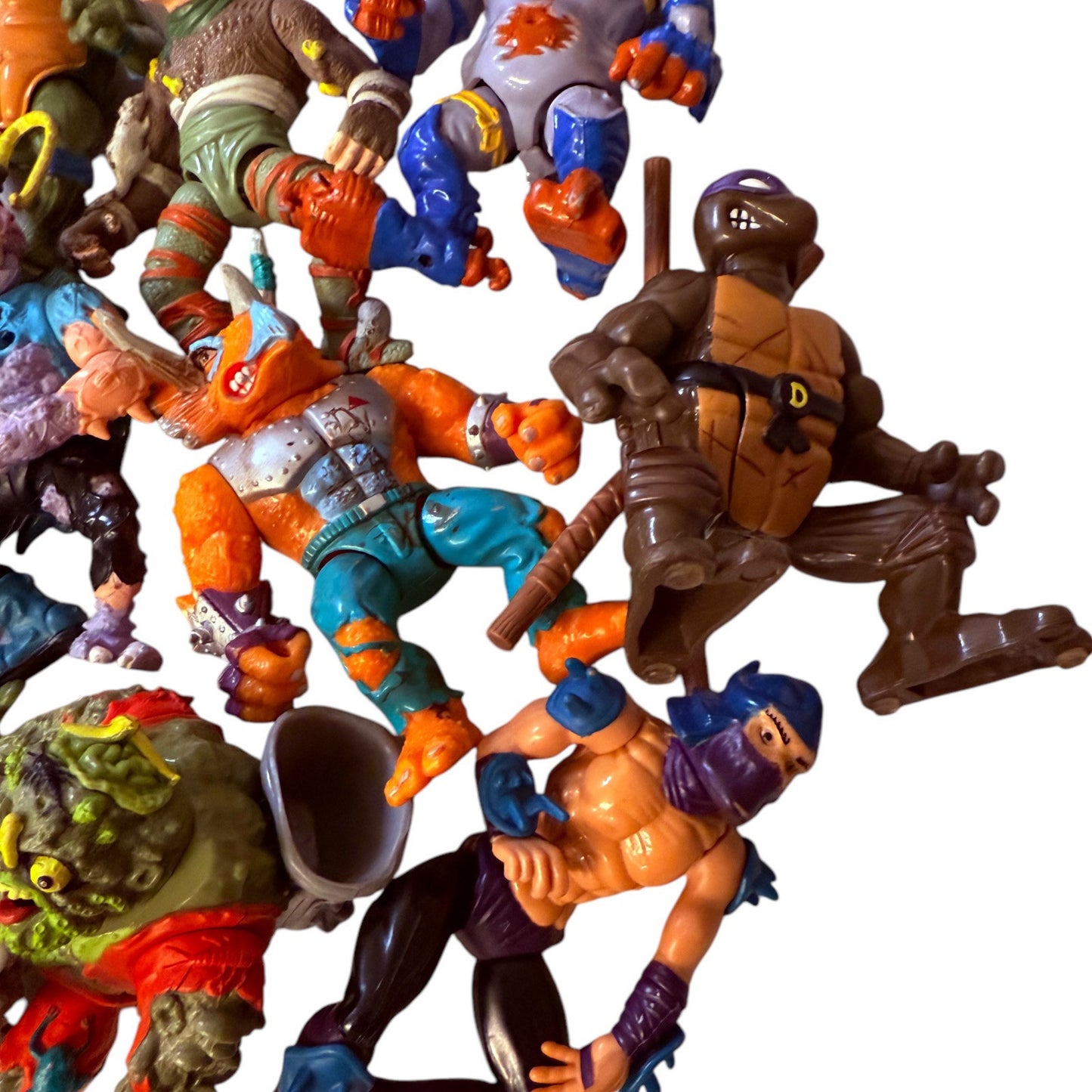 TMNT Ninja Turtles Action Figures Lot – Vintage 1980s Playmates Mirage Toys