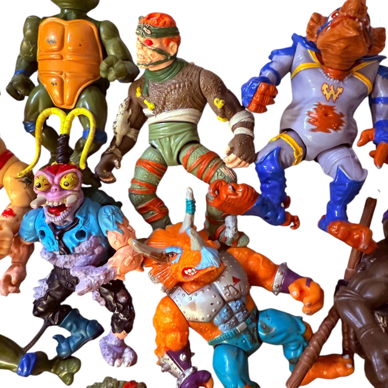 TMNT Ninja Turtles Action Figures Lot – Vintage 1980s Playmates Mirage Toys
