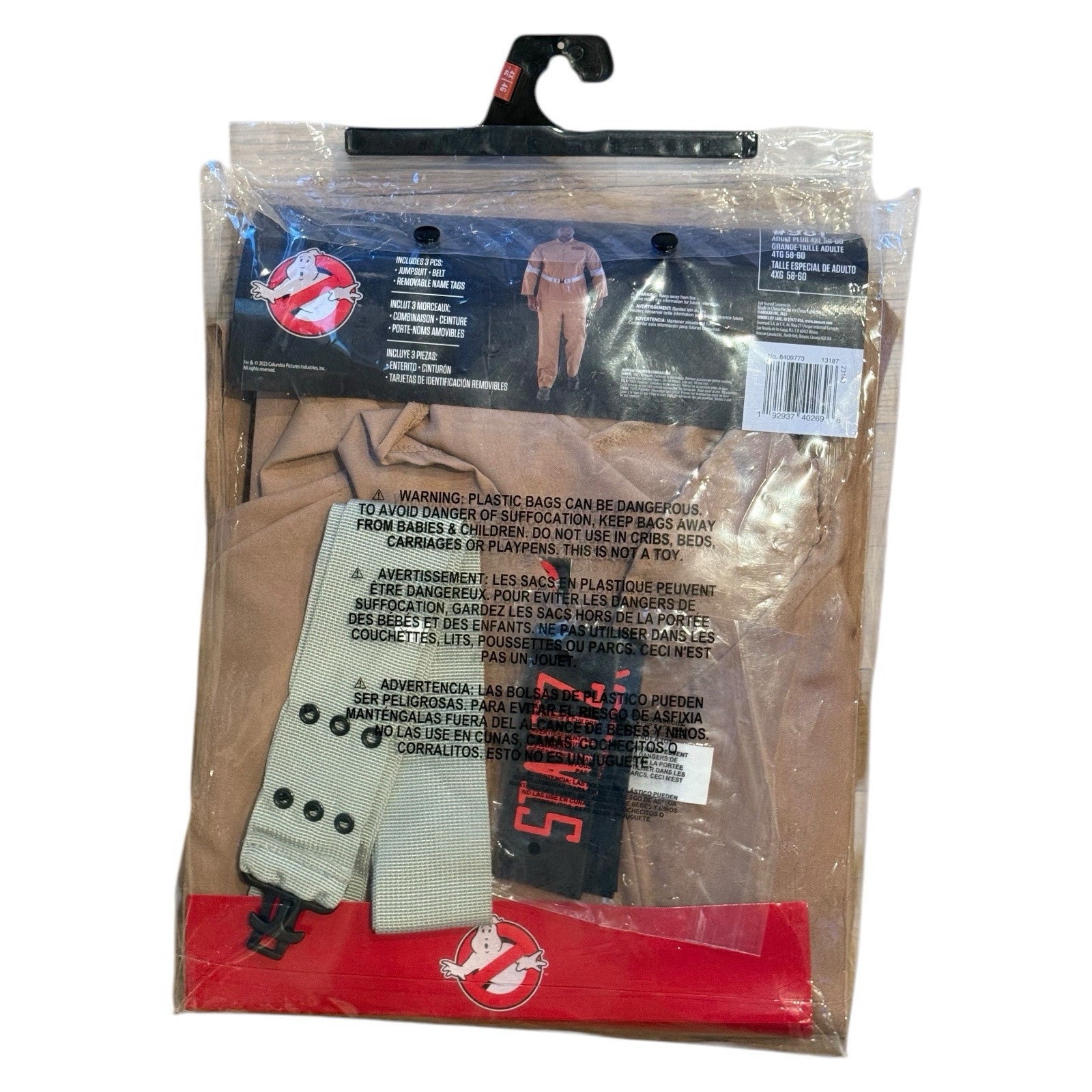 Adult Ghostbusters Costume Licensed - Adult Plus 4XL