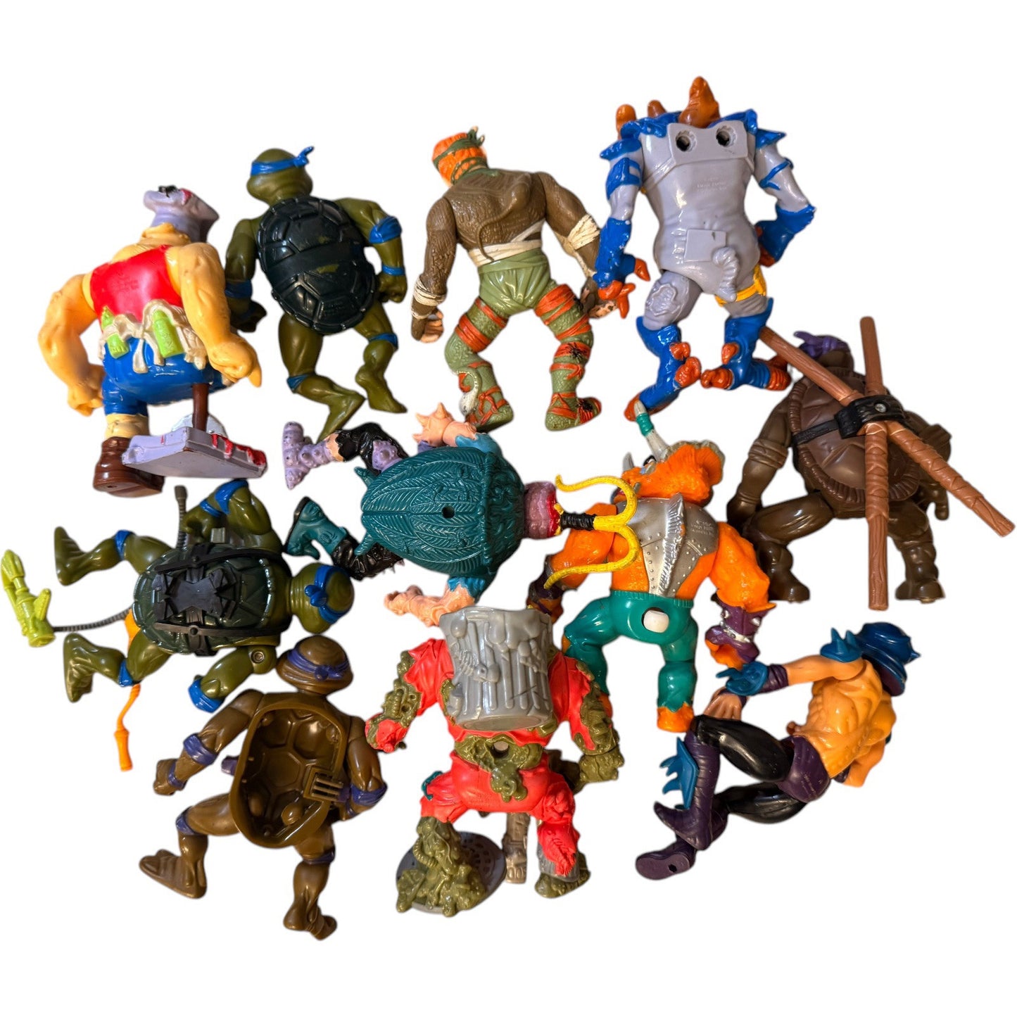 TMNT Ninja Turtles Action Figures Lot – Vintage 1980s Playmates Mirage Toys