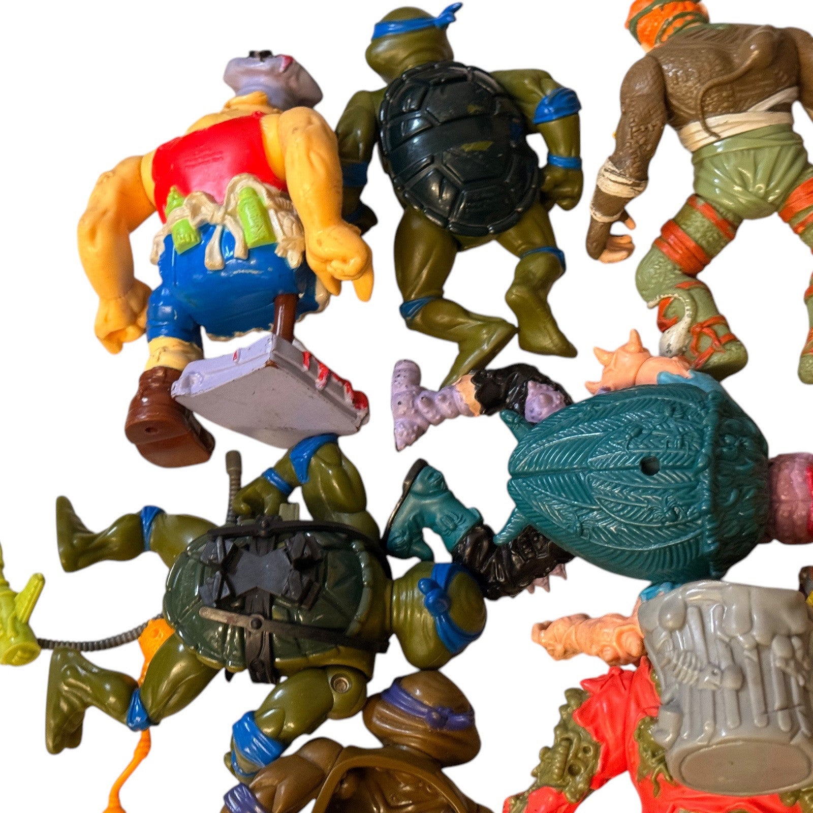 TMNT Ninja Turtles Action Figures Lot – Vintage 1980s Playmates Mirage Toys
