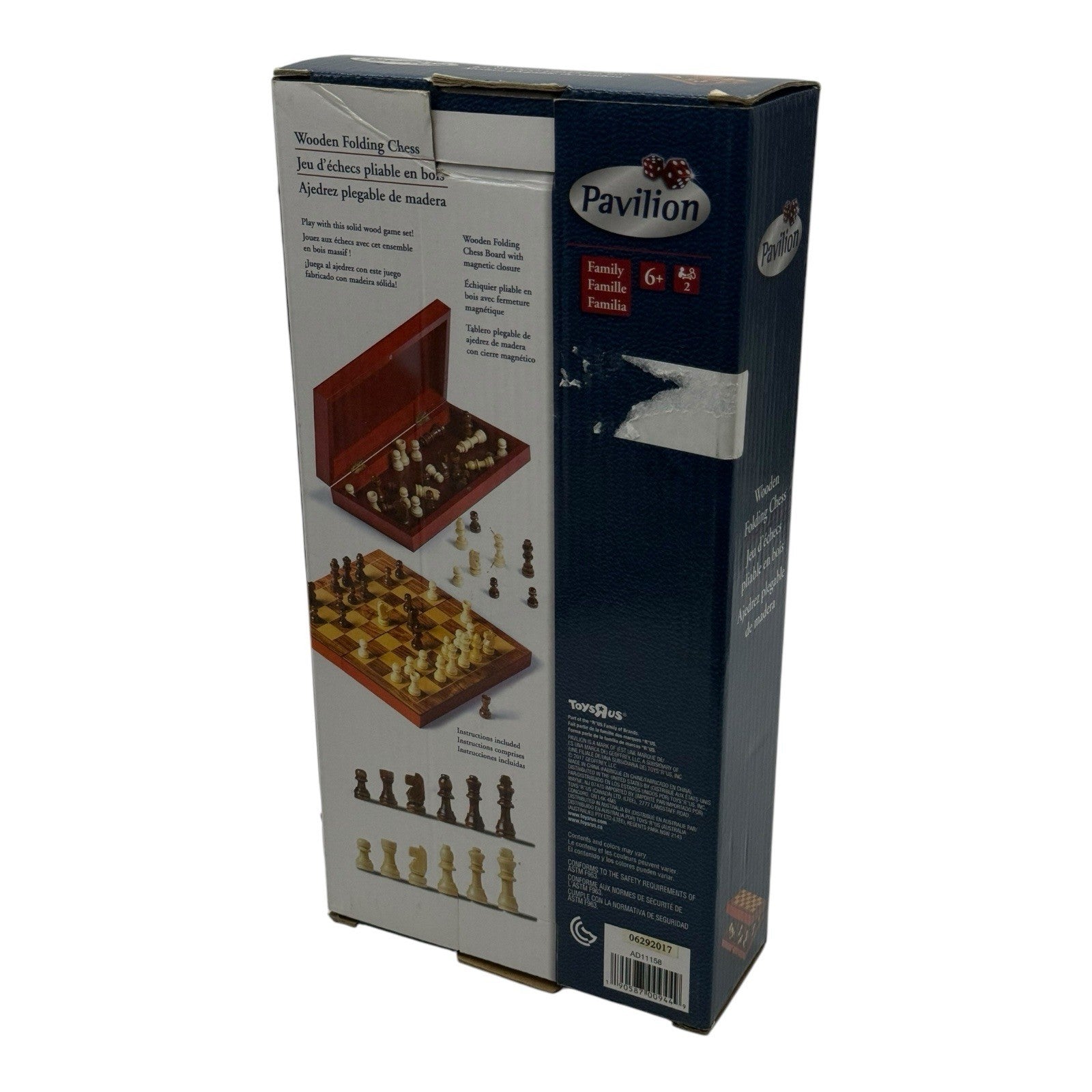 ToysRus Wooden Chess Set - Pavilion Games, Folding Board, Magnetic Closure