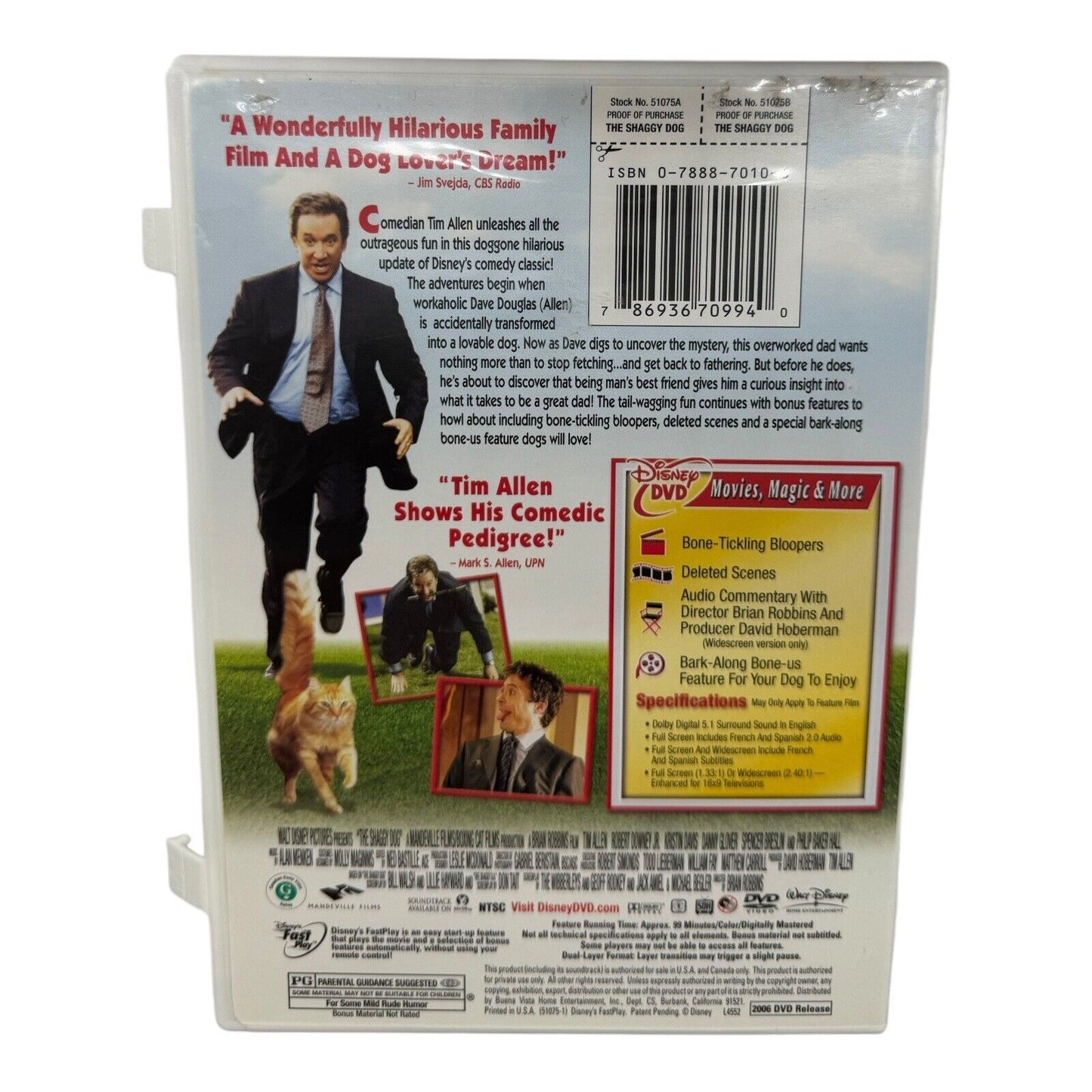 The Shaggy Dog (DVD, 2006) - Preowned, Classic Family Comedy