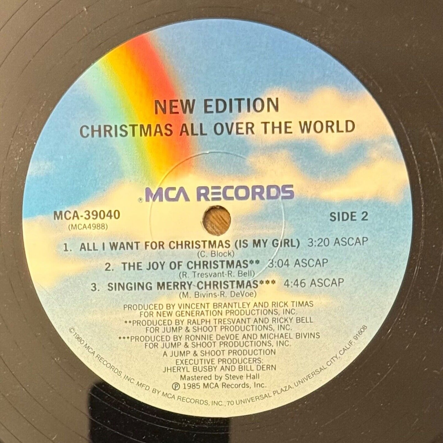 New Edition Christmas All Over the World 1985 Vinyl LP, MCA-39040